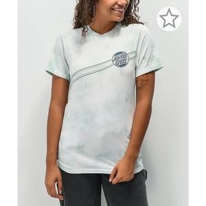 (M) Santa Cruz Street Dot Green Tie Dye T-Shirt
